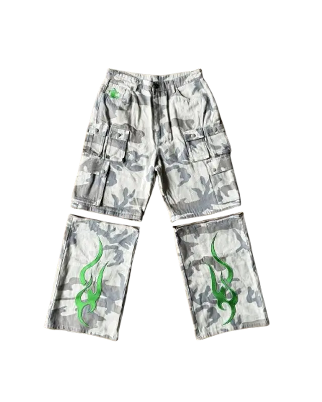 Chew Forever Convertible Snow Camo Denim Cargo Chew Forever Convertible Snow Camo Denim Cargo