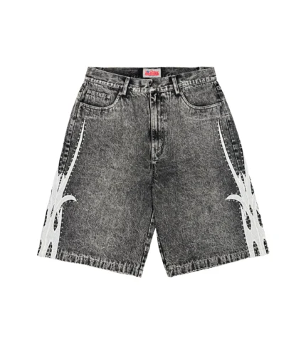 Studded Patch Shorts
