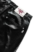 Chew Forever Studded Black Reptilian Shorts