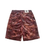 Chew Forever Studded Red Reptilian Shorts