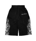 Chew Forever Earth Angel Eroded 3/4 Sweat Shorts Black