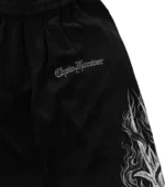 Chew Forever Earth Angel Eroded 3/4 Sweat Shorts Black