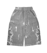 Chew Forever Earth Angel Eroded 3/4 Sweat Shorts Grey