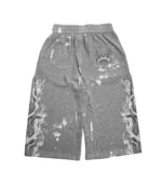 Chew Forever Earth Angel Eroded 3/4 Sweat Shorts Grey