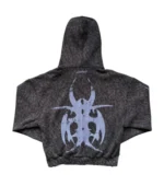 Chew Forever Roach Blue Zip-Up Sweater