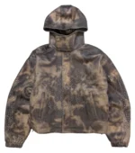 chew forever Studded Brown Reptilian Jacket