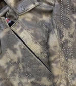 chew forever Studded Brown Reptilian Jacket