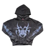 Chew Forever Roach Blue Zip-Up Sweater