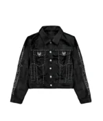 Reptilian Studded Trucker Jacket