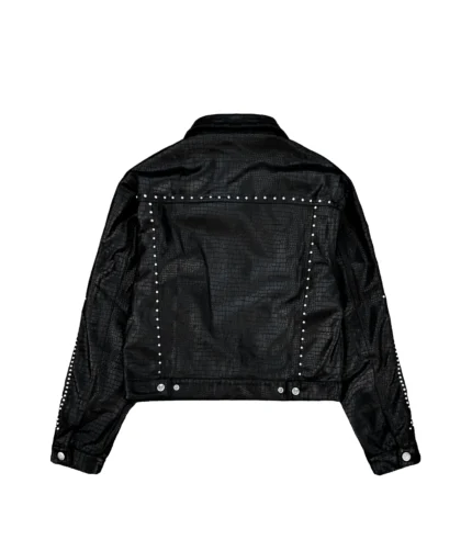 Reptilian Studded Trucker Jacket
