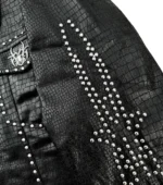 Reptilian Studded Trucker Jacket